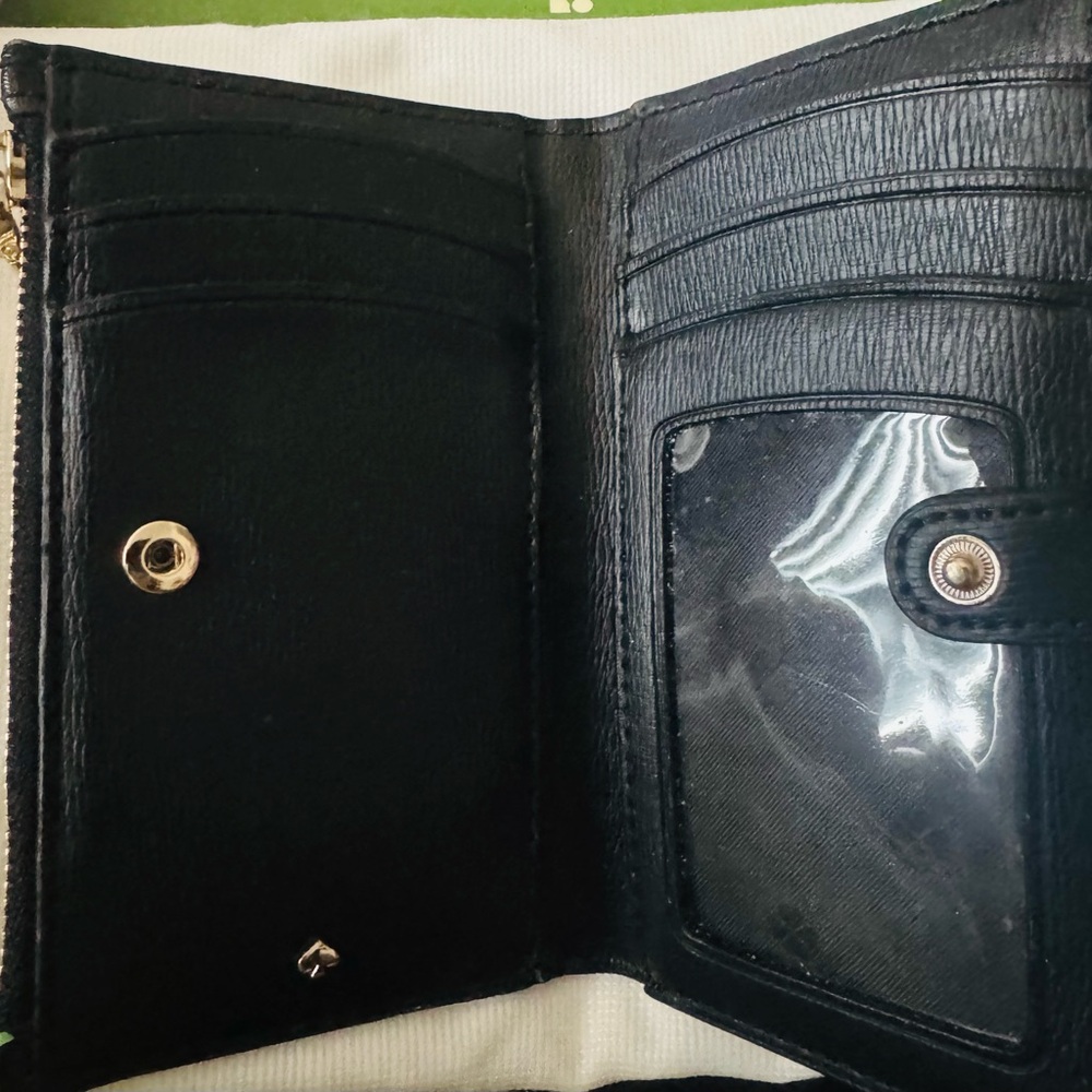 Kate Spade New York pre-loved EUC like new Black Wallet w/ Colorful Birds Design - Picture 2 of 8